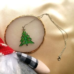 Handmade Christmas tree resin pendant
